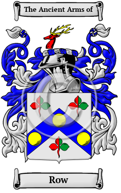 Row Family Crest Download (JPG) Heritage Series - 600 DPI