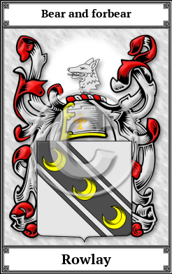 Rowlay Family Crest Download (JPG)  Book Plated - 150 DPI