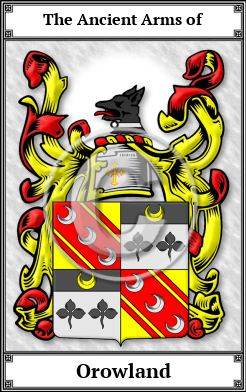 Orowland Family Crest Download (JPG)  Book Plated - 150 DPI