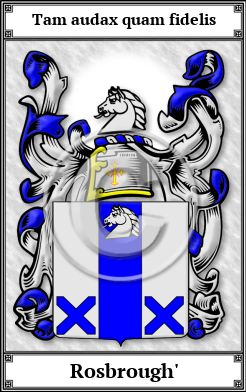 Rosbrough' Family Crest Download (JPG)  Book Plated - 150 DPI