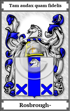Rosbrough- Family Crest Download (JPG)  Book Plated - 150 DPI