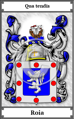 Roia Family Crest Download (JPG)  Book Plated - 150 DPI