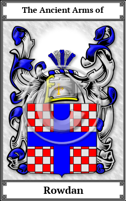 Rowdan Family Crest Download (JPG)  Book Plated - 150 DPI