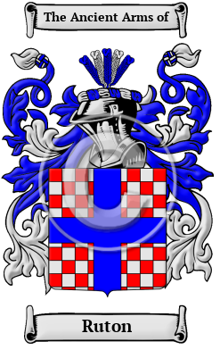 Ruton Family Crest/Coat of Arms