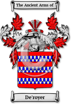 De'royer Family Crest Download (jpg) Legacy Series - 150 DPI