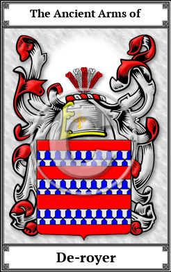 De-royer Family Crest Download (JPG)  Book Plated - 150 DPI