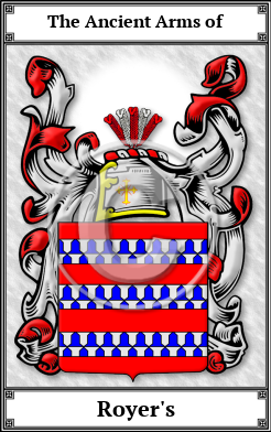 Royer's Family Crest Download (JPG) Book Plated - 600 DPI