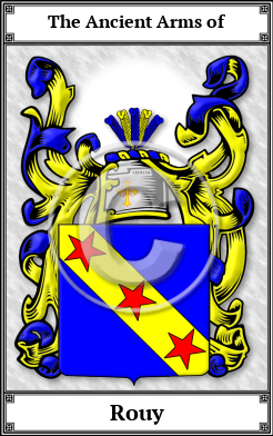 Rouy Family Crest Download (JPG) Book Plated - 600 DPI