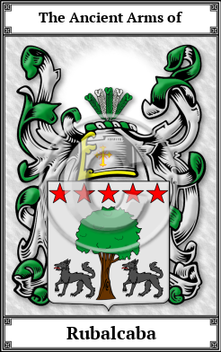 Rubalcaba Family Crest Download (JPG)  Book Plated - 150 DPI