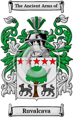 Ruvalcava Family Crest Download (JPG) Heritage Series - 600 DPI
