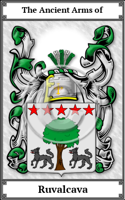 Ruvalcava Family Crest Download (JPG)  Book Plated - 150 DPI
