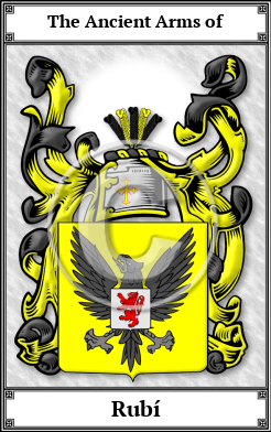 Rubí Family Crest Download (JPG)  Book Plated - 150 DPI