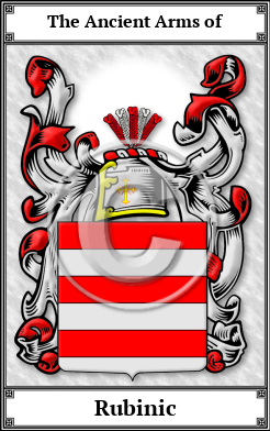 Rubinic Family Crest Download (JPG)  Book Plated - 150 DPI