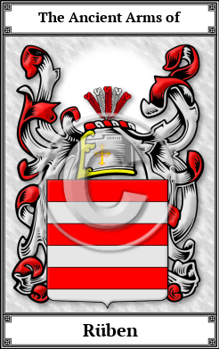 Rüben Family Crest Download (JPG) Book Plated - 300 DPI