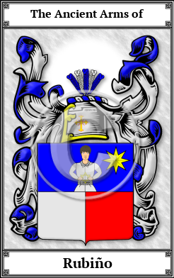 Rubiño Family Crest Download (JPG)  Book Plated - 150 DPI