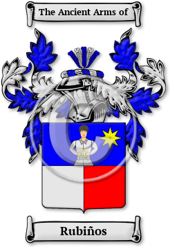 Rubiños Family Crest Download (JPG) Legacy Series - 600 DPI