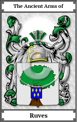Ruves Family Crest Download (JPG)  Book Plated - 150 DPI