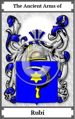 Rubí Family Crest Download (JPG)  Book Plated - 150 DPI
