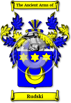 Rudski Family Crest Download (jpg) Legacy Series - 150 DPI