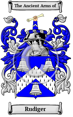 Rudiger Family Crest Download (jpg) Heritage Series - 150 DPI