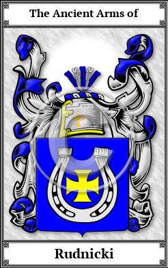 Rudnicki Family Crest Download (JPG) Book Plated - 600 DPI