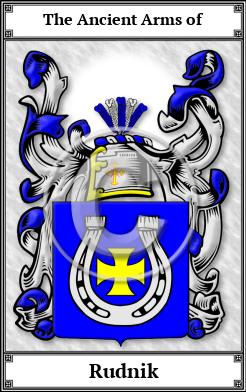 Rudnik Family Crest Download (JPG) Book Plated - 600 DPI