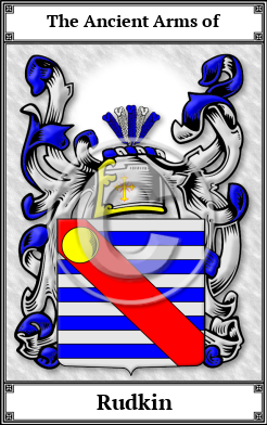Rudkin Family Crest Download (JPG)  Book Plated - 150 DPI
