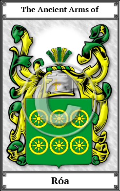 Róa Family Crest Download (JPG)  Book Plated - 150 DPI