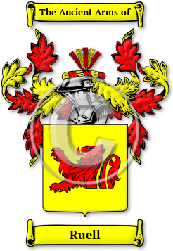 Ruell Family Crest Download (jpg) Legacy Series - 150 DPI