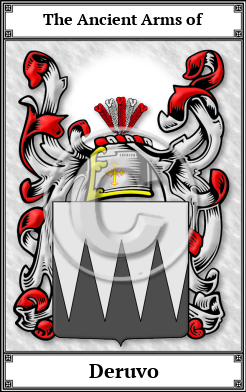 Deruvo Family Crest Download (JPG)  Book Plated - 150 DPI