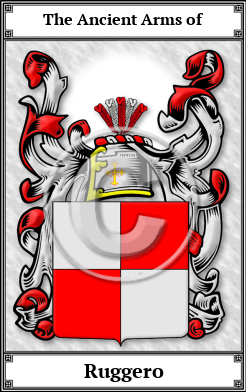 Ruggero Family Crest Download (JPG) Book Plated - 600 DPI
