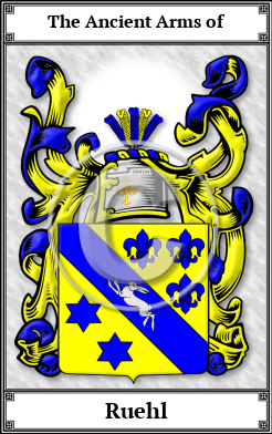 Ruehl Family Crest Download (JPG) Book Plated - 600 DPI