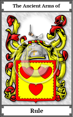 Rule Family Crest Download (JPG)  Book Plated - 150 DPI