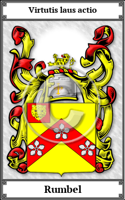 Rumbel Family Crest Download (JPG)  Book Plated - 150 DPI