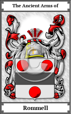 Rommell Family Crest Download (JPG) Book Plated - 600 DPI