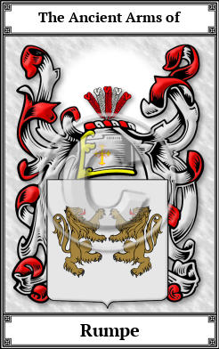 Rumpe Family Crest Download (JPG)  Book Plated - 150 DPI