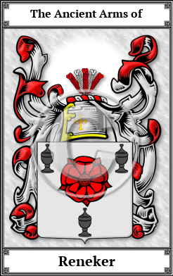 Reneker Family Crest Download (JPG) Book Plated - 600 DPI