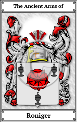 Roniger Family Crest Download (JPG)  Book Plated - 150 DPI