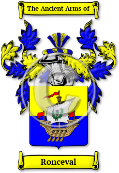 Ronceval Family Crest Download (jpg) Legacy Series - 150 DPI