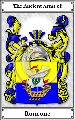 Roncone Family Crest Download (JPG)  Book Plated - 150 DPI