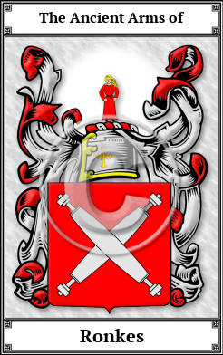 Ronkes Family Crest Download (JPG)  Book Plated - 150 DPI