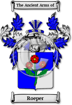 Roeper Family Crest Download (jpg) Legacy Series - 150 DPI