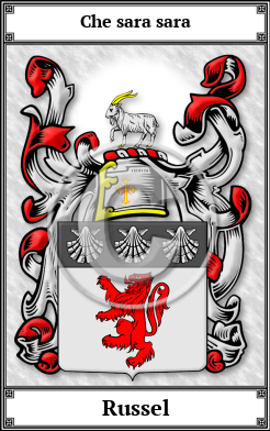 Russel Family Crest Download (JPG)  Book Plated - 150 DPI
