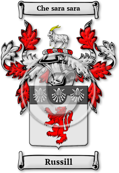 Russill Family Crest Download (jpg) Legacy Series - 150 DPI