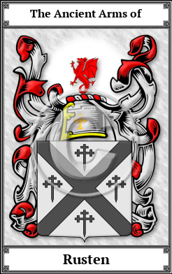 Rusten Family Crest Download (JPG)  Book Plated - 150 DPI