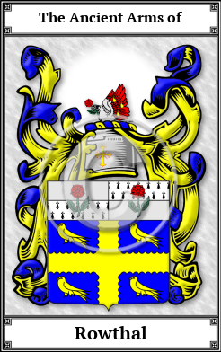 Rowthal Family Crest Download (JPG)  Book Plated - 150 DPI