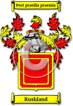 Rushland Family Crest Download (jpg) Legacy Series - 150 DPI