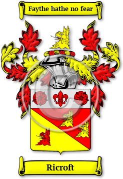 Ricroft Family Crest Download (jpg) Legacy Series - 150 DPI