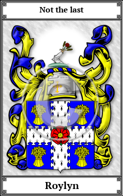 Roylyn Family Crest Download (JPG) Book Plated - 600 DPI