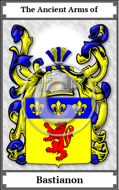 Bastianon Family Crest Download (JPG)  Book Plated - 150 DPI
